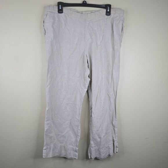 J.jill Pull On Crop Linen Pants - Picture 1 of 7
